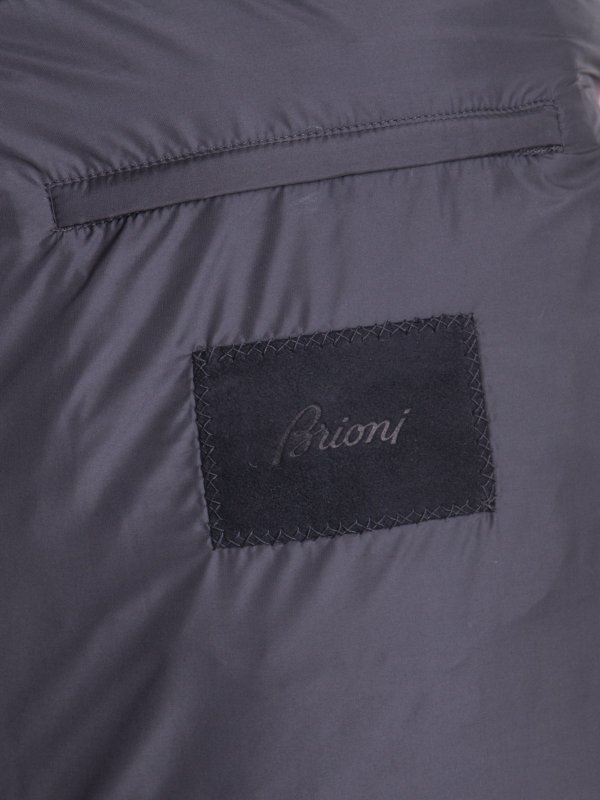 BRIONI buy online Black leather down jacket