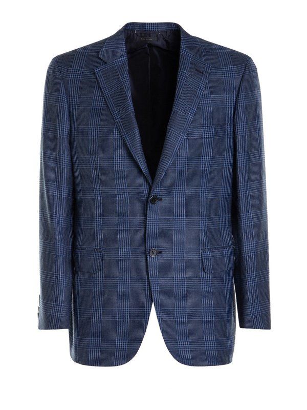 BRIONI: blazers - Blue wool jacket