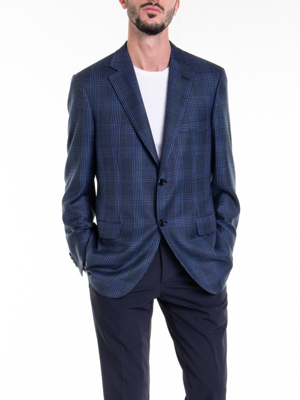 BRIONI: blazers online - Blue wool jacket