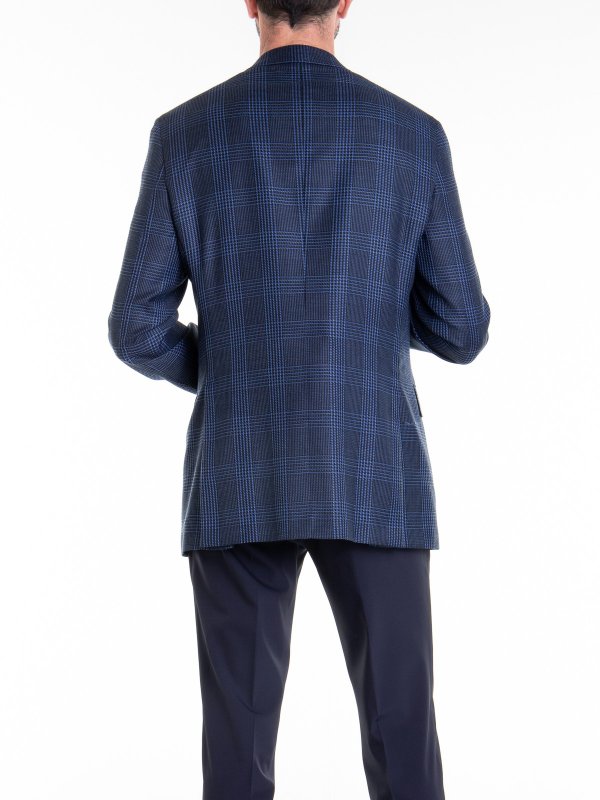Blue wool jacket shop online: BRIONI