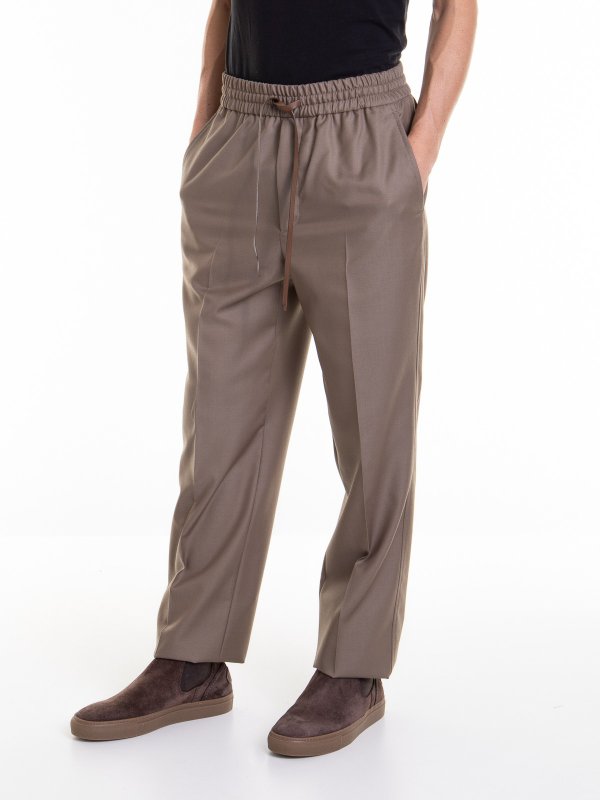 iKRIX BRIONI: casual trousers - Green wool pants