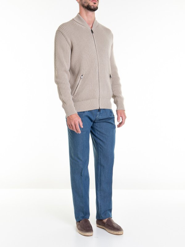 iKRIX BRIONI: cardigans - Beige wool sweater