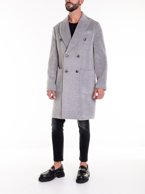 Emporio Armani Grey wool blend coat H31LCRC1929616 THEBS