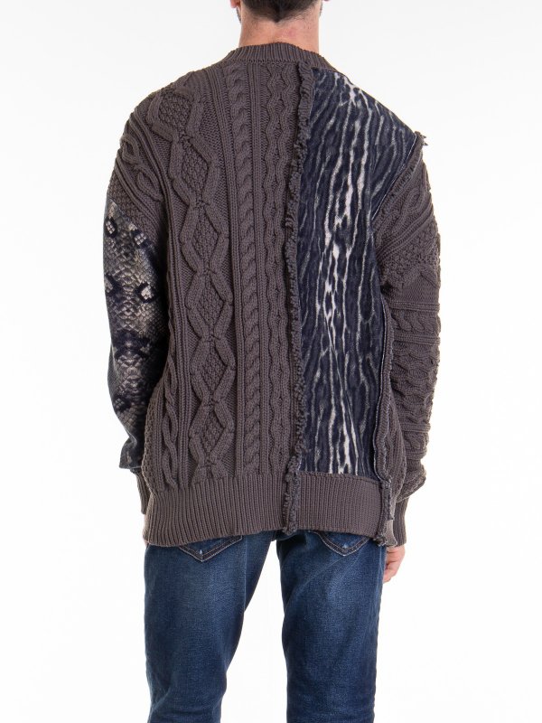 クルーネック - ブラウン shop online: ROBERTO CAVALLI