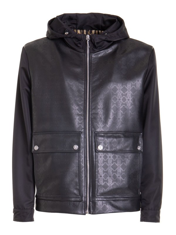 ROBERTO CAVALLI: leather jacket - Black leather blend jacket
