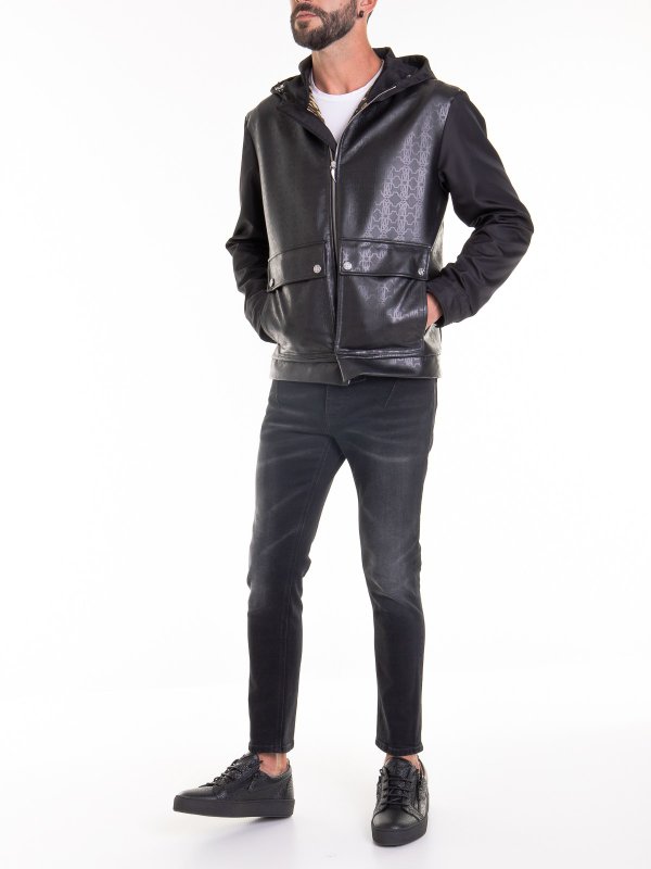 iKRIX ROBERTO CAVALLI: leather jacket - Black leather blend jacket
