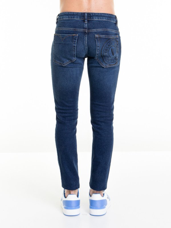 Stretch denim jeans shop online: Versace Jeans Couture