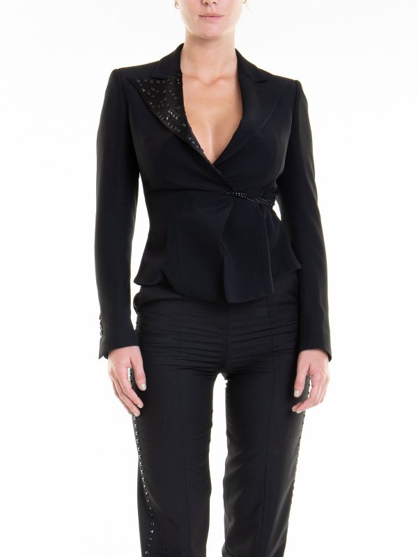 JOHN RICHMOND: blazers online - Black tech fabric jacket