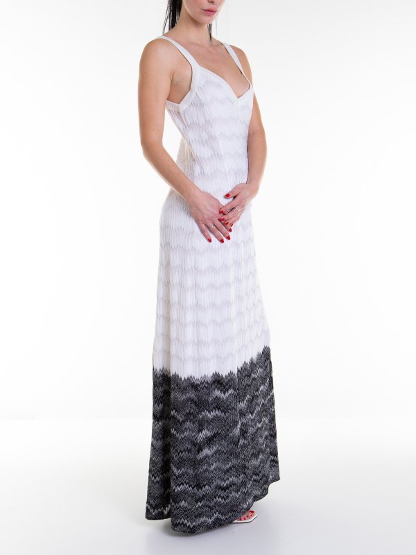 マキシドレス - 白 shop online: MISSONI
