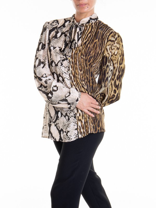 iKRIX ROBERTO CAVALLI: shirts - Beige tech fabric shirt