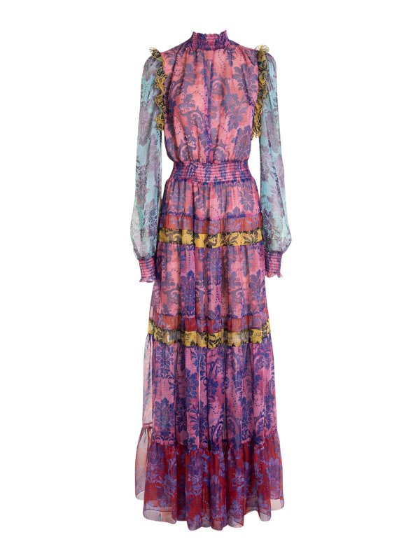 Versace Jeans Couture: マキシドレス - マキシドレス - マルチカラー