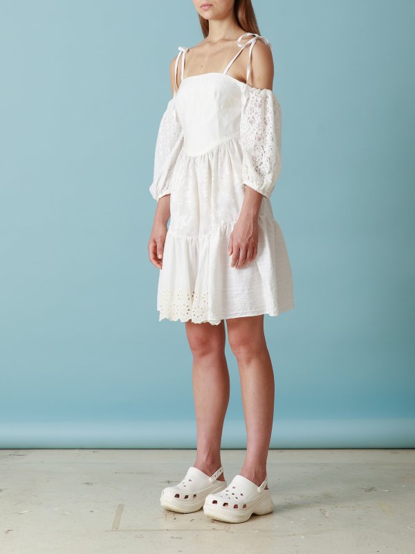 CAVIA: knee length dresses online - Milva lace dress