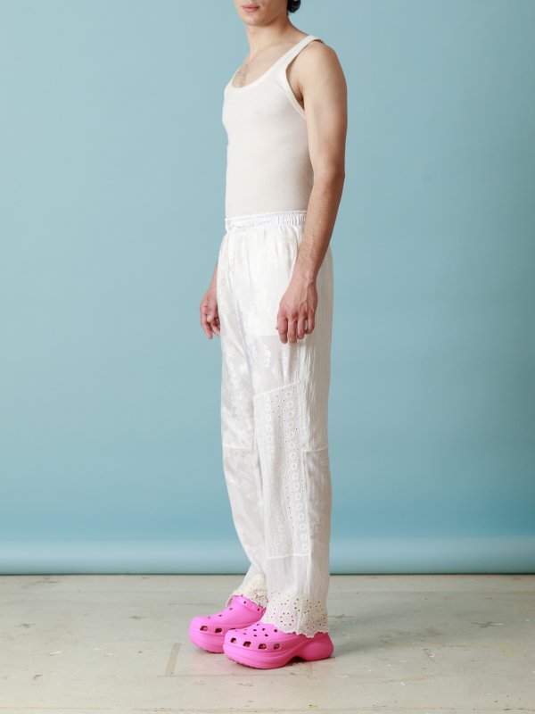 CAVIA: casual trousers online - Mika lace patchwork pants