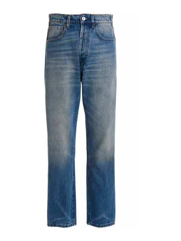 1989: straight leg jeans - Graphic denim jeans with contrast print