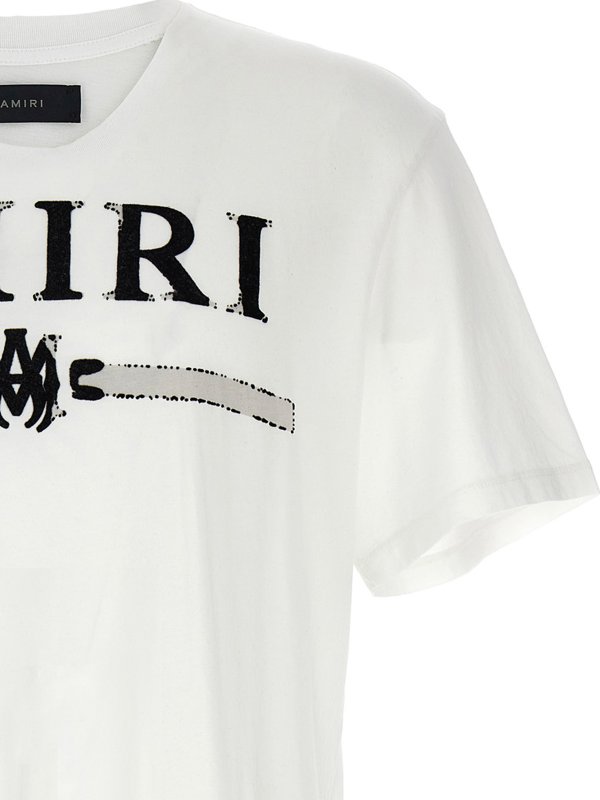Amiri T-shirt amiri ma bar applique - White - Men|SS23MJL010100