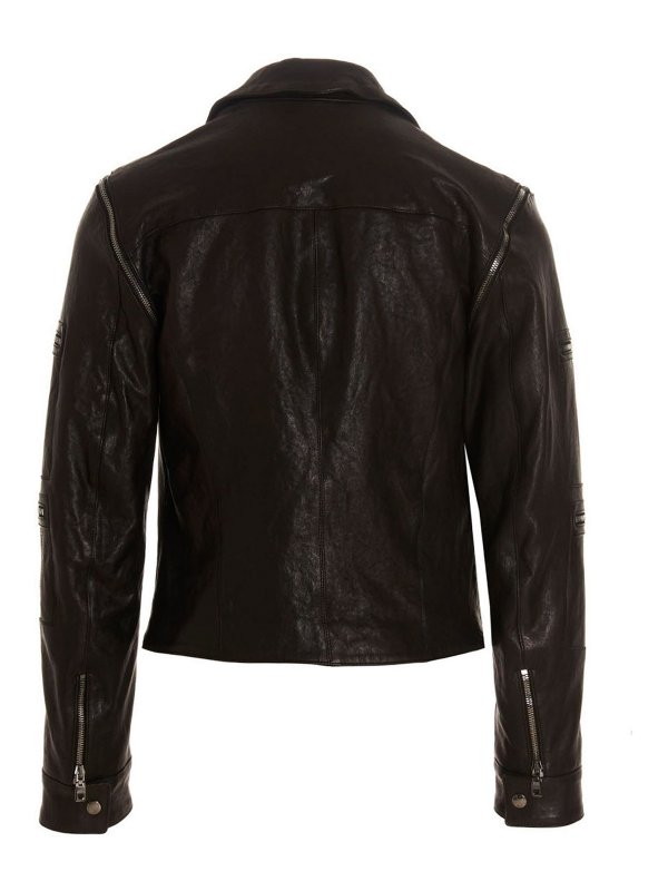DOLCE & GABBANA: レザージャケット online - レザージャケット - 黒