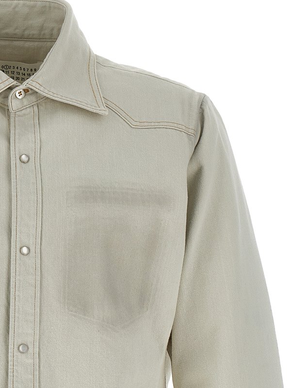 iKRIX Maison Margiela: camicie - Camicia in denim di cotone