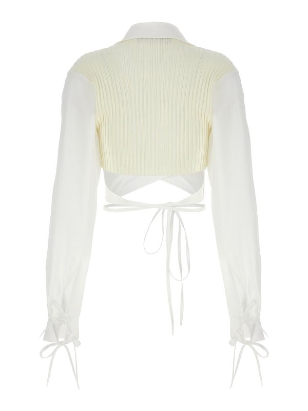 ANDREĀDAMO: Tops & Tank tops online - Criss cross cropped shirt