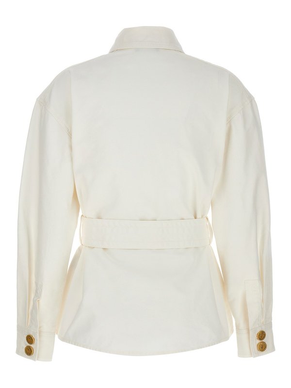 Balmain: Chaquetas casual online - Gabardina- Blanco