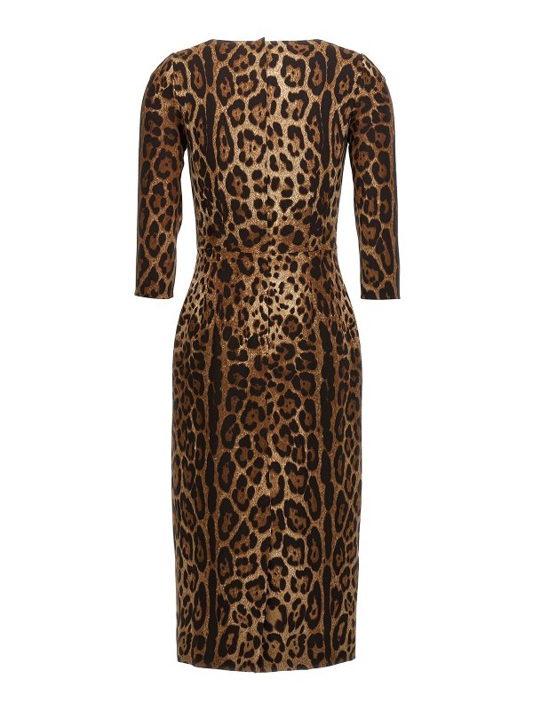 DOLCE & GABBANA: maxi dresses online - Animal print dress