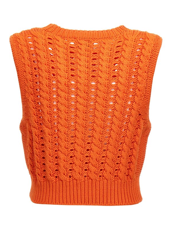 Gilets Tricot Ganni Gilet Orange K1849860 []