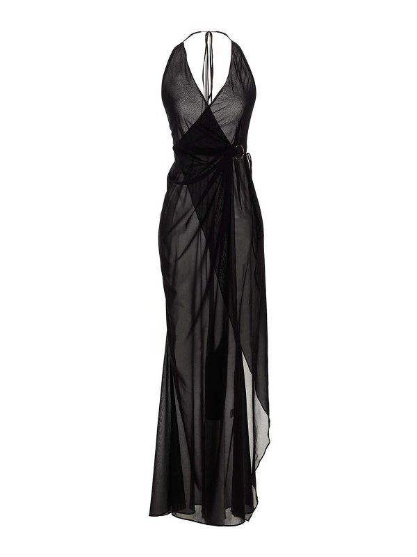 LOUISA BALLOU: evening dresses - King tide silk wrap dress