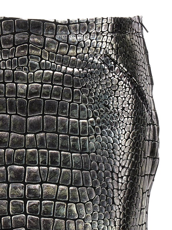 The Best Shops TOM FORD: mini skirts - Laminated croc skirt