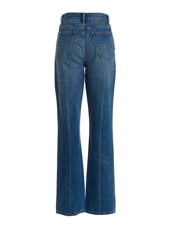 TORY BURCH: Jeans Rectos online - Vaqueros Rectos - Lavado Oscuro