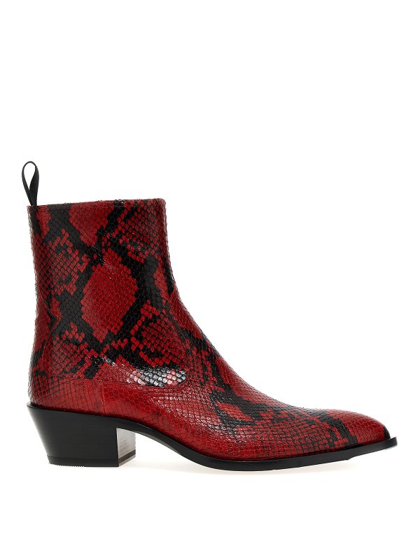 BALLY: ankle boots - Python print leather boots
