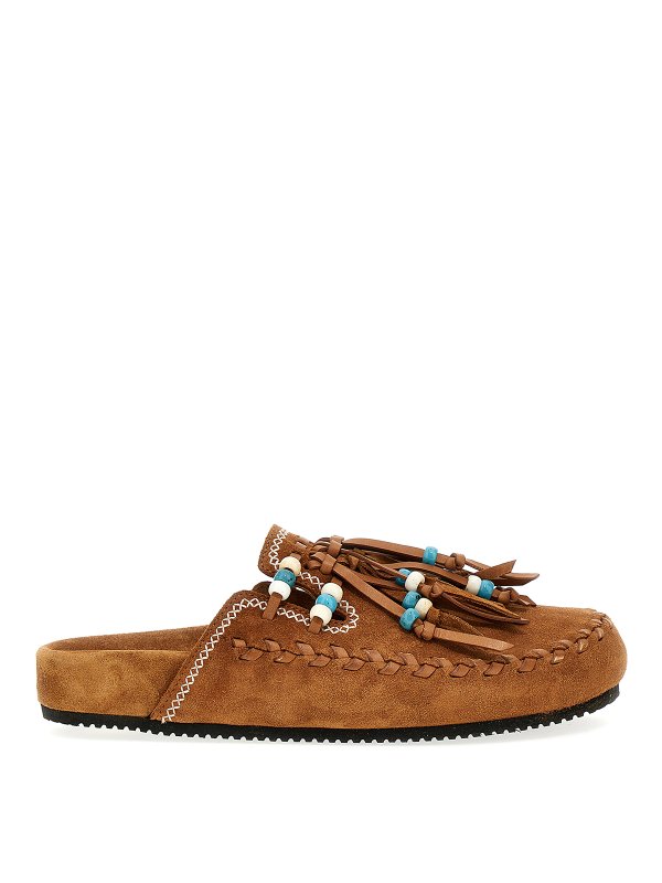 ALANUI: mules shoes - Salvation mountain suede sabot