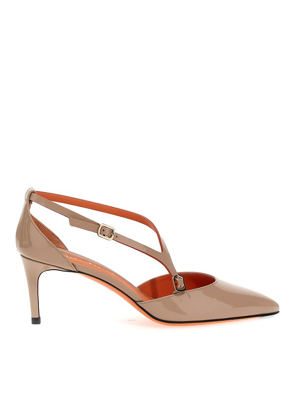SANTONI: court shoes - Haris shiny leather pumps