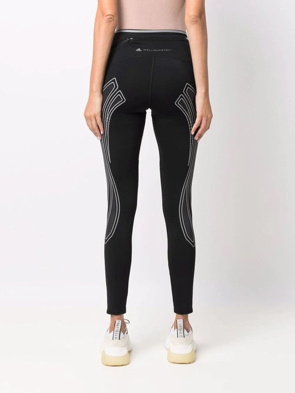 High waisted black tight pants shop online: ADIDAS BY STELLA MCCARTNEY