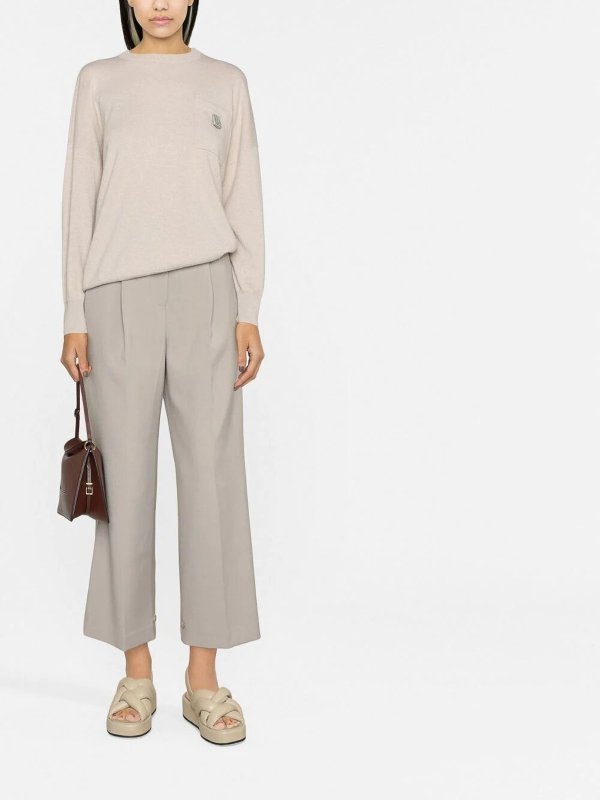 iKRIX BRUNELLO CUCINELLI: Strickpullover mit Rundhalsausschnitt - Rundhalspullover - Beige