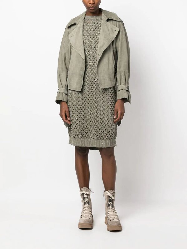 iKRIX BRUNELLO CUCINELLI: ニーレングスドレス - 膝丈ドレス - 緑