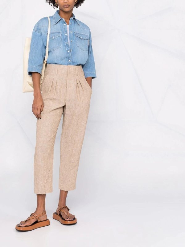 The Best Shops BRUNELLO CUCINELLI: casual trousers - High waisted trousers