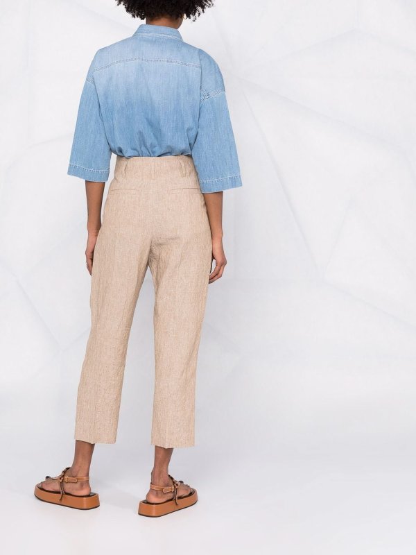 High waisted trousers shop online: BRUNELLO CUCINELLI