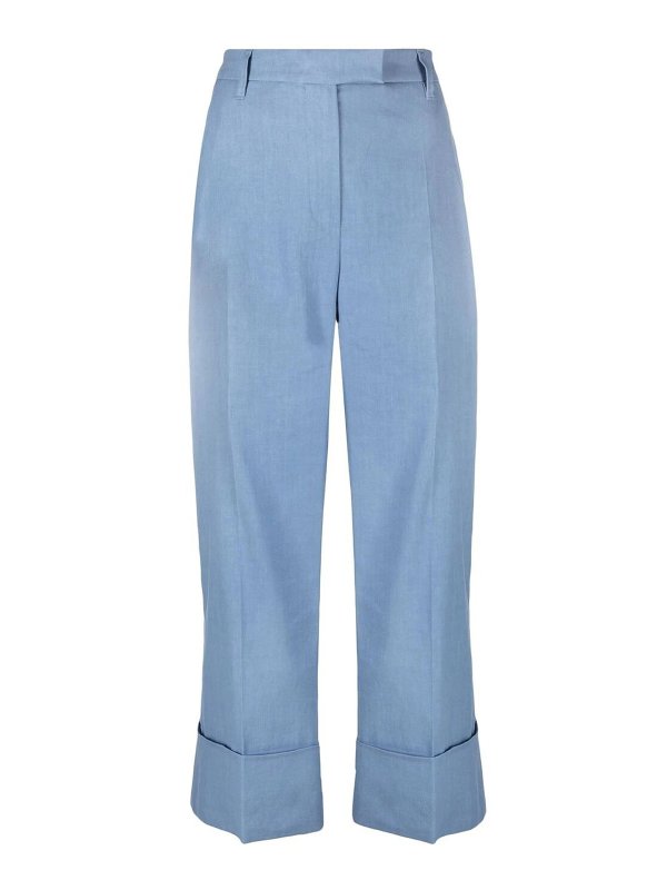 BRUNELLO CUCINELLI: カジュアルトラウザー - カジュアルパンツ - ライトブルー