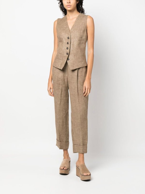 iKRIX BRUNELLO CUCINELLI: カジュアルトラウザー - カジュアルパンツ - 金