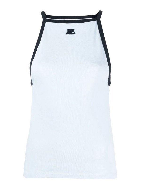 Courreges: Tops & Débardeurs - Top en coton
