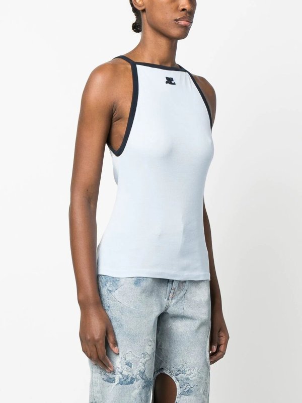 Courreges: Tops & Débardeurs online - Top en coton