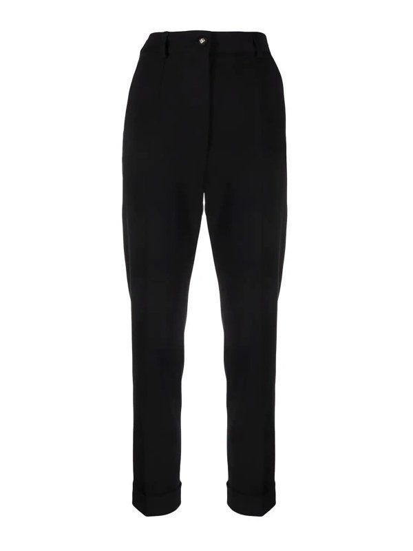 DOLCE & GABBANA: Tailored & Formal trousers - Logo cotton trousers