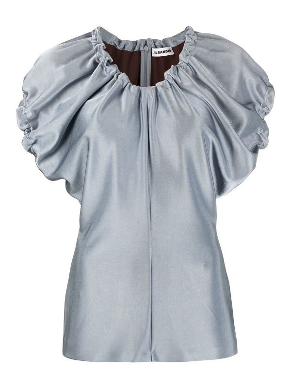 JIL SANDER: Blusen - Bluse - Grau