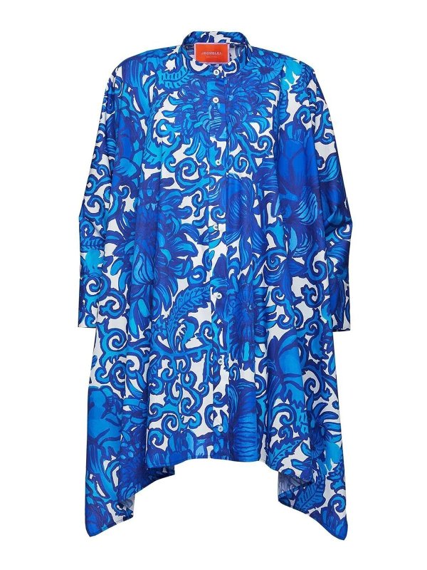 LA DOUBLEJ: Knielange Kleider - Knielanges Kleid - Hellblau