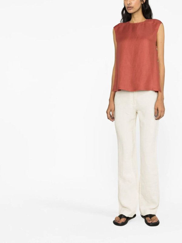 LOULOU STUDIO: Tops y camisetas sin mangas online - Top - Rojo