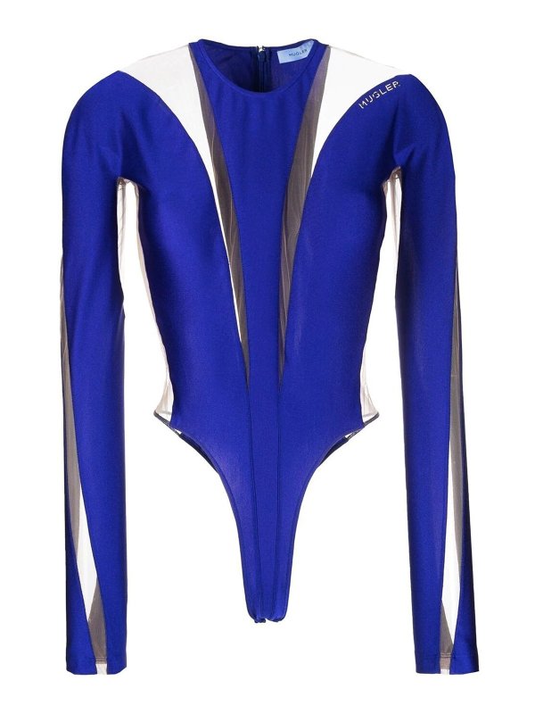 MUGLER: Top e canotte - Body modellante in lycra