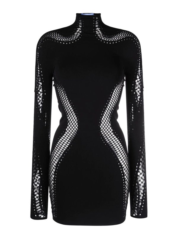 MUGLER: ショートドレス - ショートドレス - 黒