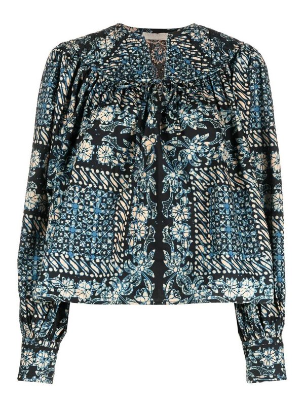 ULLA JOHNSON: Blusen - Bluse - Blau