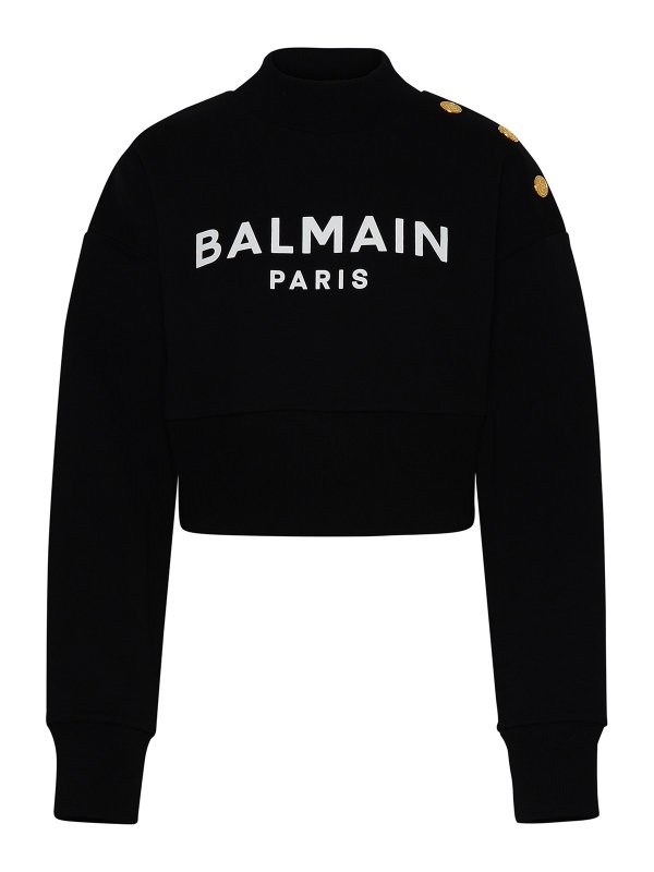 Balmain: スウェット＆セーター - スウェットシャツ/セーター - 黒