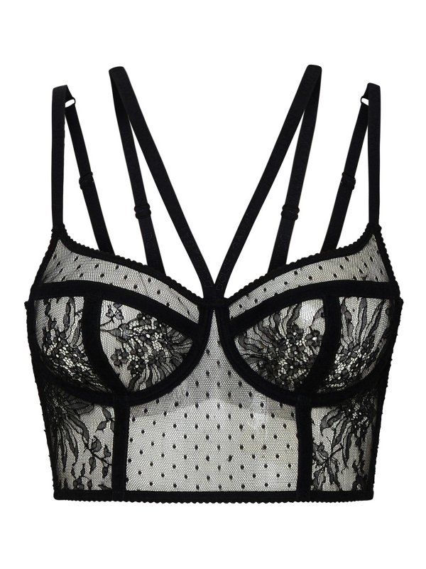 DOLCE & GABBANA: Tops & Tank tops - Black lace top