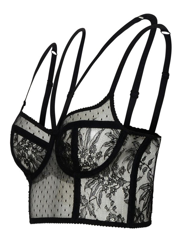 DOLCE & GABBANA: Tops & Tank tops online - Black lace top